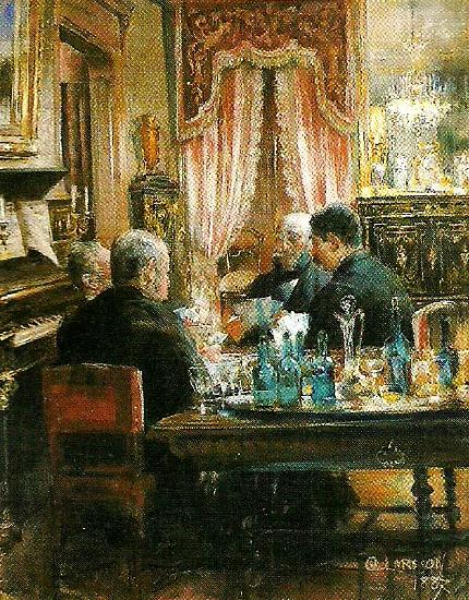 Carl Larsson spelparti-interior fran furstenbergska hemmet china oil painting image